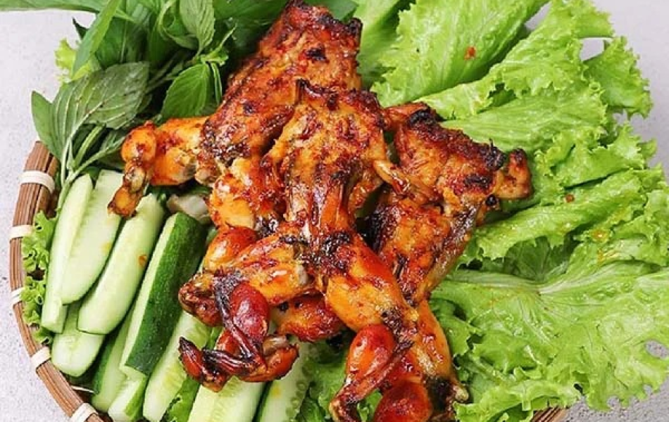 Ếch nướng muối ớt / Nướng mọi