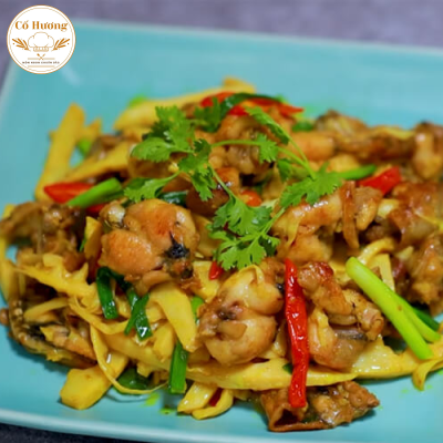 Ếch x&agrave;o măng cay