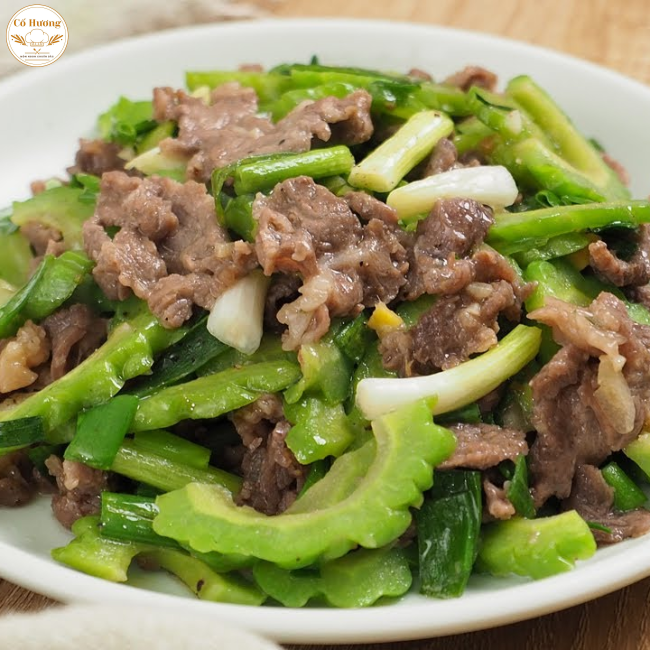 mướp đắng x&agrave;o b&ecirc;